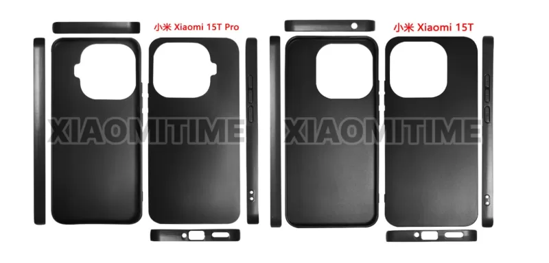 Xiaomi 15T и 15T Pro: новые утечки раскрывают дизайн и ключевые различия